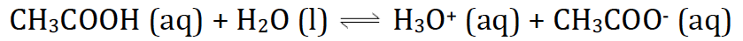 equation for acetic acid dissociation